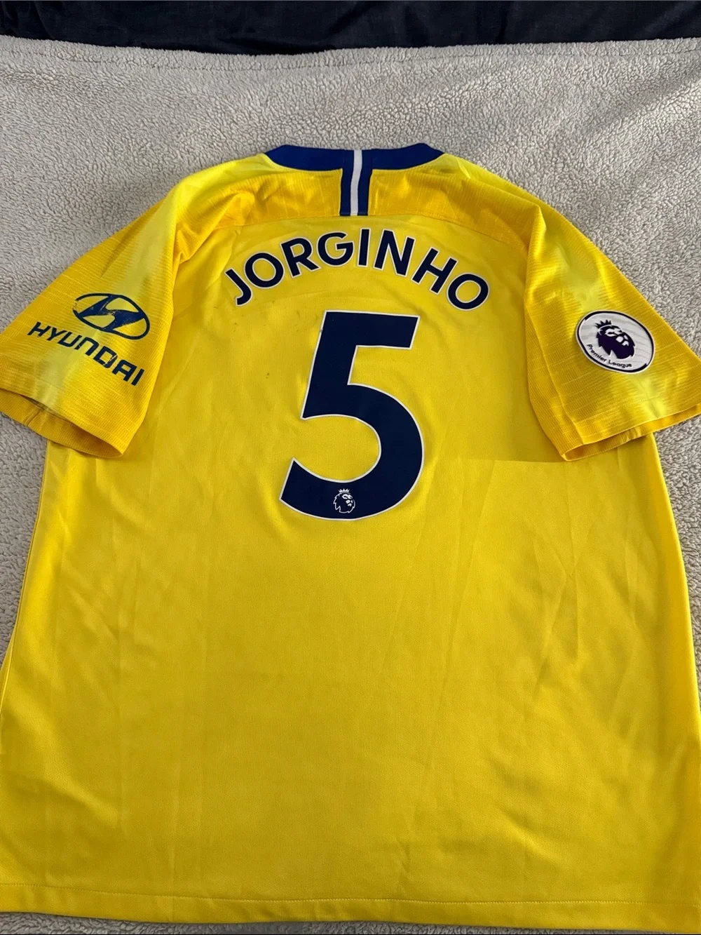 Chelsea FC #5 Jorginho 2018-19 Nike Away Premier League Jersey
